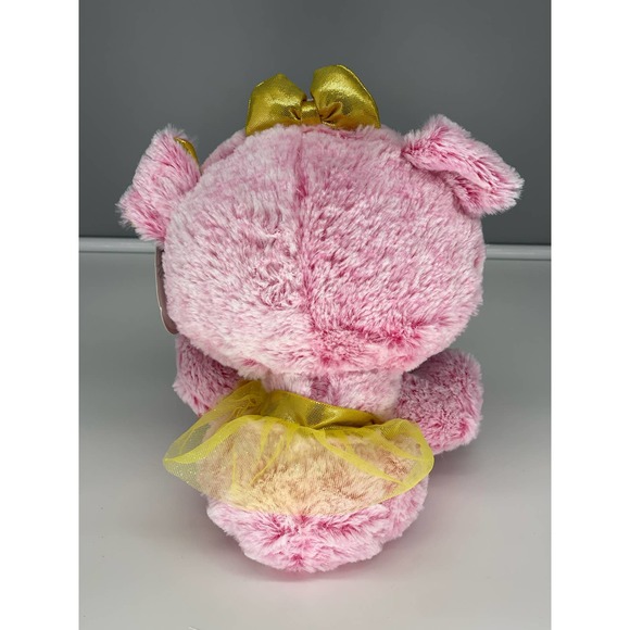Hug Fun Pig Plush Stuffed Animal Toy Pink Gold Bow Tutu Dancer Pig NWT* - Picture 3 of 11